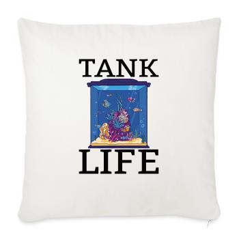 Aquaristic Aquarium Keeper Fishkeeper Salt Water - Sofa pillowcase 17,3'' x 17,3'' (45 x 45 cm) - natural white - Front