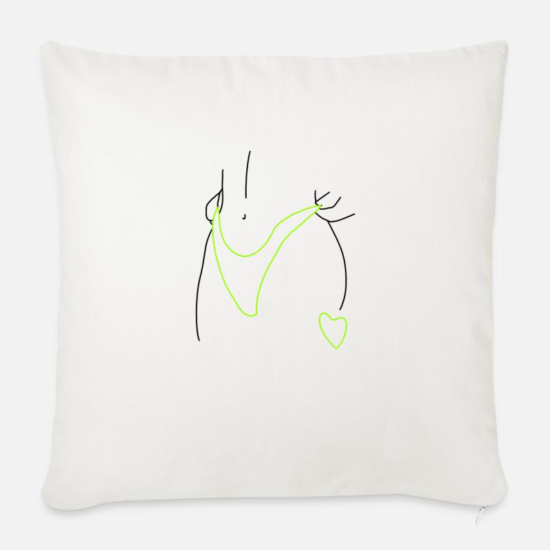 Körper Frau - Sofakissenbezug 45 x 45 cm - Naturweiß 