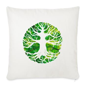 Yggdrasil von Svehen - Sofakissenbezug 45 x 45 cm - Naturweiß  - Vorne