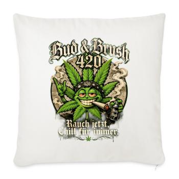   chill immer - Sofakissenbezug 45 x 45 cm - Naturweiß  - Vorne