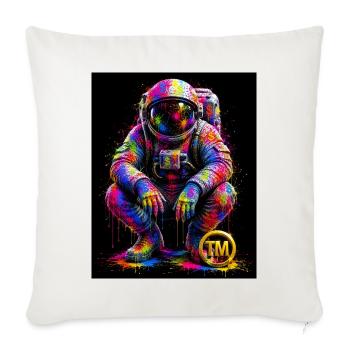 Bunte Weltraumkunst - Sofakissenbezug 45 x 45 cm - Naturweiß  - Vorne