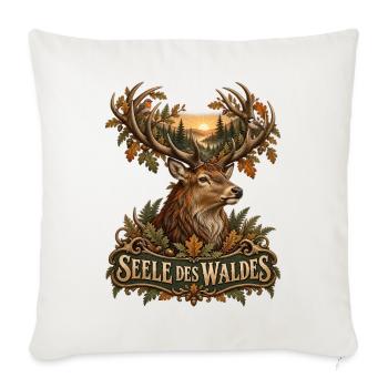 Seele des Waldes - Sofakissenbezug 45 x 45 cm - Naturweiß  - Vorne