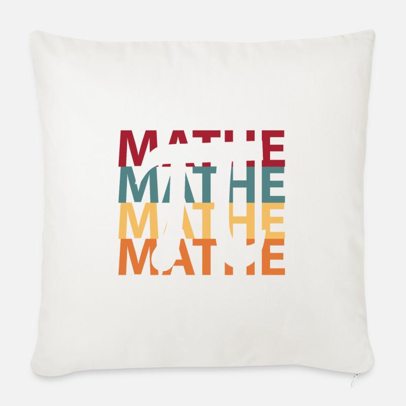 Mathe Mathematik Mathematiker - Sofakissenbezug 45 x 45 cm - Naturweiß 