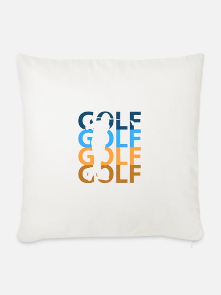 Golfer - Sofakissenbezug 45 x 45 cm - Naturweiß