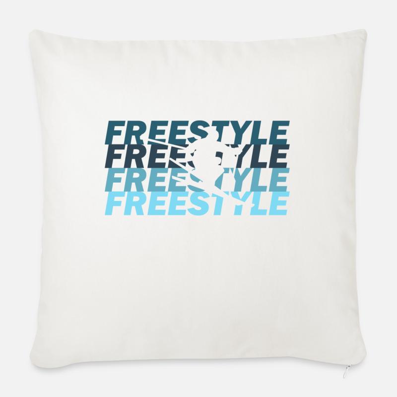 Freestyle - Housse de coussin décorative 45 x 45 cm - blanc nature