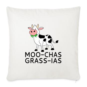 Moo-chas Grass-ias - Sofakissenbezug 45 x 45 cm - Naturweiß  - Vorne
