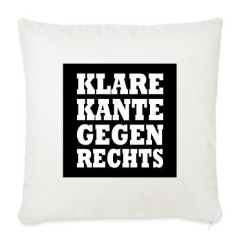 klare kante gegen rechts - Sofakissenbezug 45 x 45 cm - Naturweiß  - Vorne