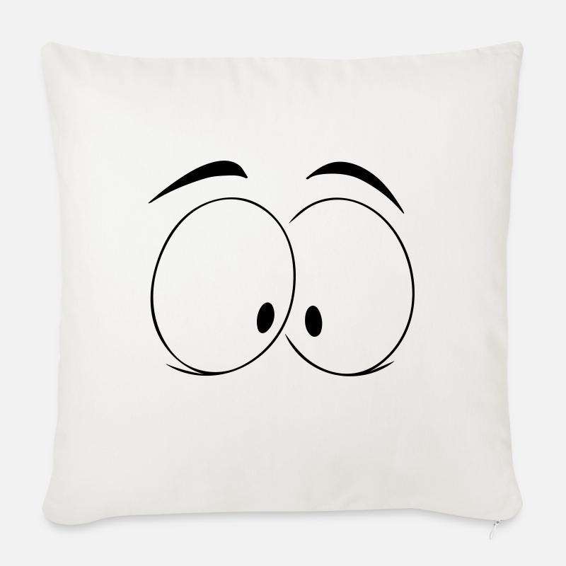 Augen - Sofakissenbezug 45 x 45 cm - Naturweiß