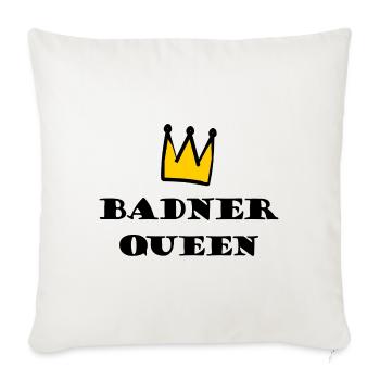 La reine de Bade - Housse de coussin décorative 45 x 45 cm - blanc nature - Devant