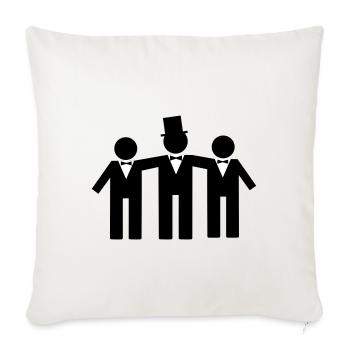 jeune marié - Housse de coussin décorative 45 x 45 cm - blanc nature - Devant