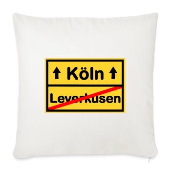 Nummer eins Köln - Sofakissenbezug 45 x 45 cm - Naturweiß  - Vorne