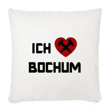 Les supporters de Bochum - Housse de coussin décorative 45 x 45 cm - blanc nature - Devant