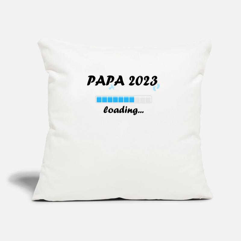 Papa 2023 Loading Paternity Dad Becoming a Father Fun Sofa pillowcase 17,3'' x 17,3'' (45 x 45 cm)