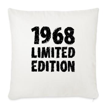 1968 Limited Edition Birthday Gift Wife Husband - Sofa pillowcase 17,3'' x 17,3'' (45 x 45 cm) - natural white - Front