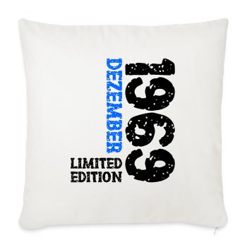 1969 décembre édition limitée 54e anniversaire décoration - Housse de coussin décorative 45 x 45 cm - blanc nature - Devant