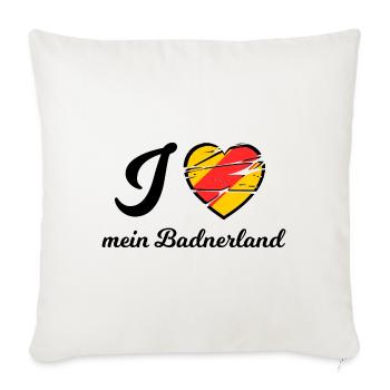 ich liebe mein Badnerland - Sofakissenbezug 45 x 45 cm - Naturweiß  - Vorne