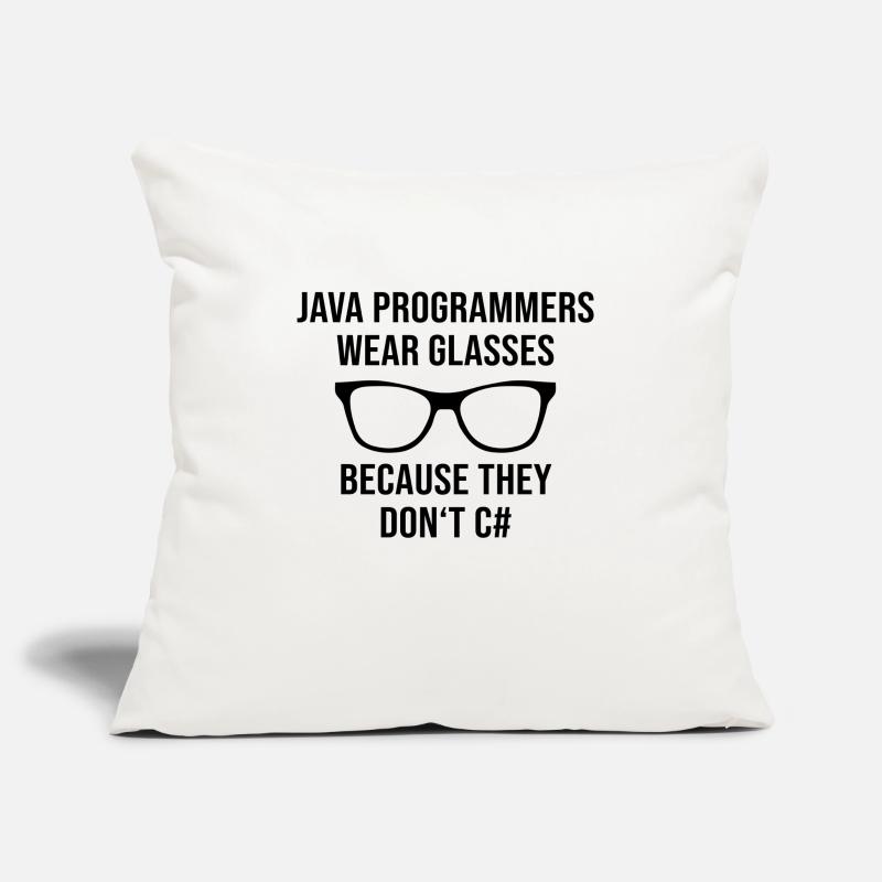 Programmeur Java Developer Glasses Housse de coussin décorative 45 x 45 cm