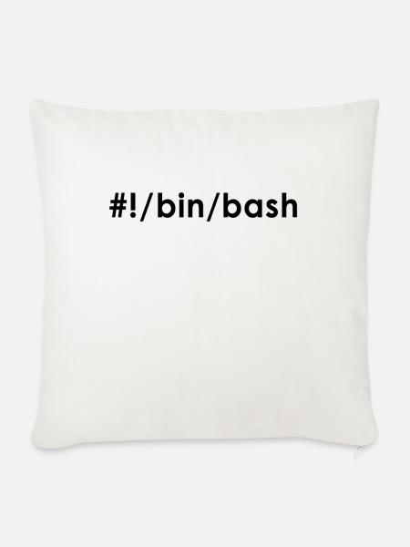 Programmierer Admin Devops Linux Bash - Sofakissenbezug 45 x 45 cm - Naturweiß