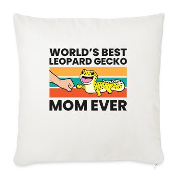 Leopard Gecko Mama World's Best Leopard Gecko Mom - Sofa pillowcase 17,3'' x 17,3'' (45 x 45 cm) - natural white - Front