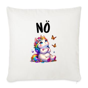 La licorne dit non aux créatures mythiques des garçons et des filles - Housse de coussin décorative 45 x 45 cm - blanc nature - Devant