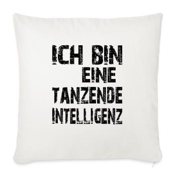 AI Saying I'm a Dancing Intelligence - Sofa pillowcase 17,3'' x 17,3'' (45 x 45 cm) - natural white - Front