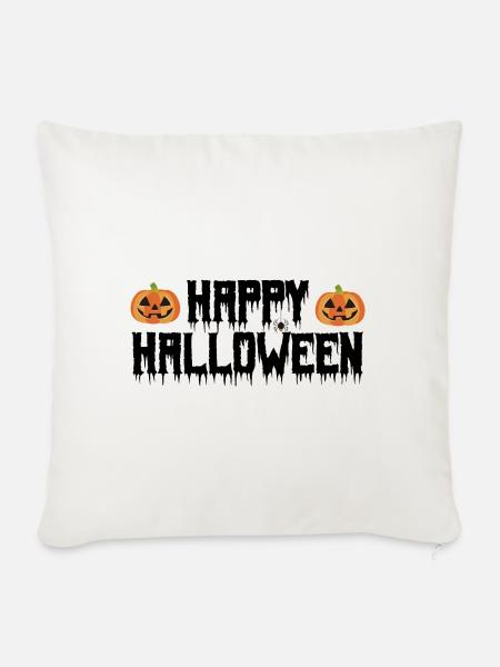 Fröhliches Halloween. Fröhliches Halloween. - Sofakissenbezug 45 x 45 cm - Naturweiß
