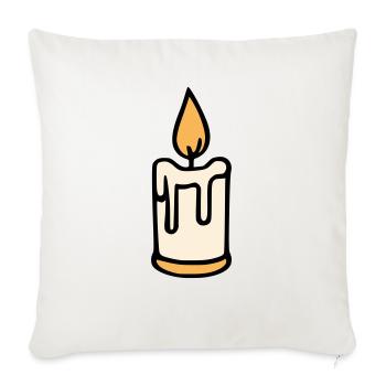 Candle - Sofa pillowcase 17,3'' x 17,3'' (45 x 45 cm) - natural white - Front