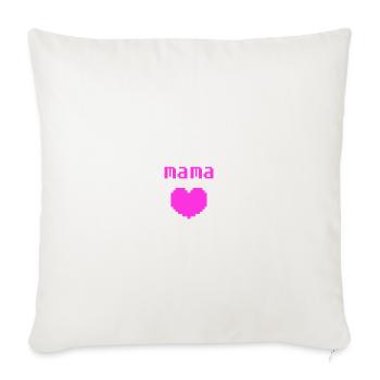 Mama Herz Pixel Geschenk für Mutter zu Muttertag - Sofakissenbezug 45 x 45 cm - Naturweiß  - Vorne