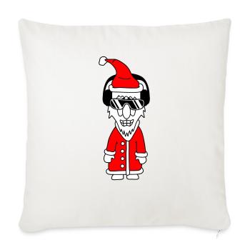 Party Santa Claus Cool Christmas Winter Music - Sofa pillowcase 17,3'' x 17,3'' (45 x 45 cm) - natural white - Front