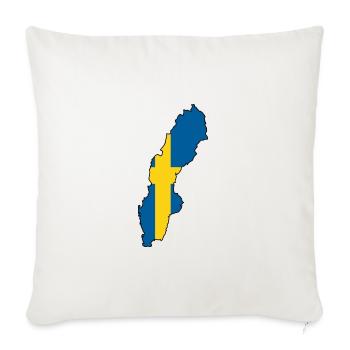 Sweden Map outline - Sofa pillowcase 17,3'' x 17,3'' (45 x 45 cm) - natural white - Front