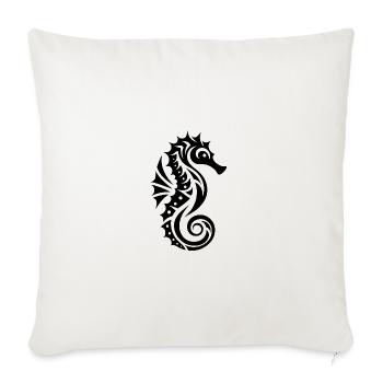 Swimming Training Water Seahorse - Sofa pillowcase 17,3'' x 17,3'' (45 x 45 cm) - natural white - Front