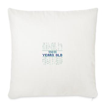 27. Geburtstag 27 Jahre alt Binärcode Coder - Sofakissenbezug 45 x 45 cm - Naturweiß  - Vorne