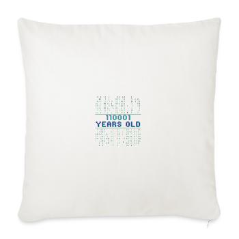 49. Geburtstag 49 Jahre alt Binärcode Coder - Sofakissenbezug 45 x 45 cm - Naturweiß  - Vorne