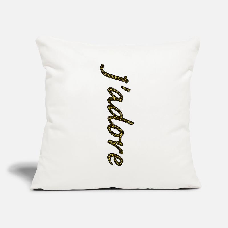 Traînée d'étoiles dorées cursive Housse de coussin décorative 45 x 45 cm
