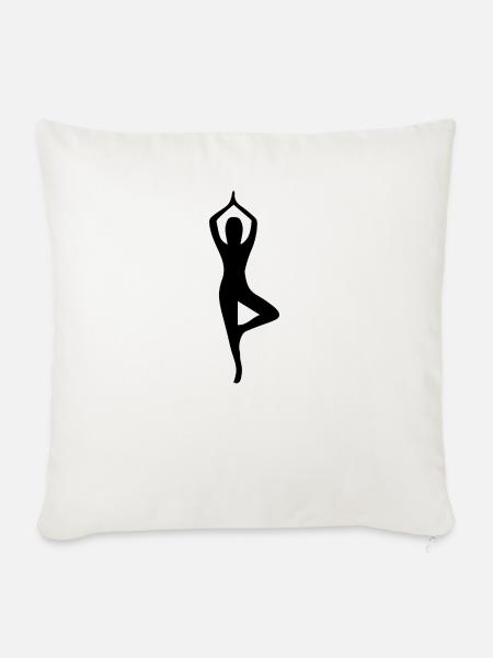 Yoga - Sofakissenbezug 45 x 45 cm - Naturweiß