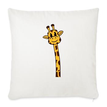 Funny Long Neck Giraffe Cool Cute Animals - Sofa pillowcase 17,3'' x 17,3'' (45 x 45 cm) - natural white - Front