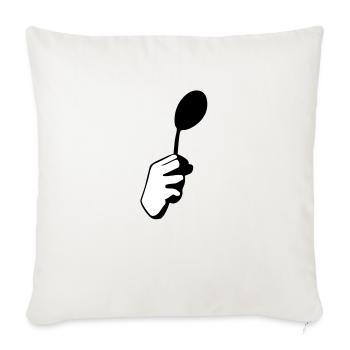 There is no spoon - Housse de coussin décorative 45 x 45 cm - blanc nature - Devant