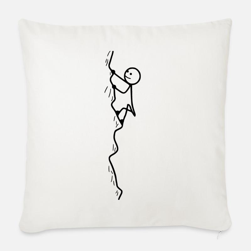 Bouldern - Sofakissenbezug 45 x 45 cm - Naturweiß 