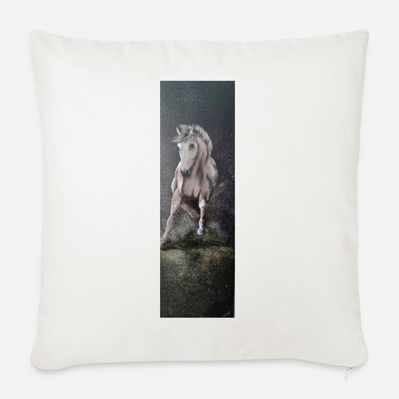 Wild horse - Sofakissenbezug 45 x 45 cm - Naturweiß 