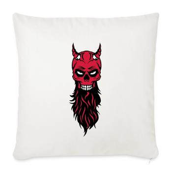 anguß hipster Bart bärtig Teufel Kostüm luc - Sofakissenbezug 45 x 45 cm - Naturweiß  - Vorne