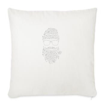 birds beard - Sofa pillowcase 17,3'' x 17,3'' (45 x 45 cm) - natural white - Front