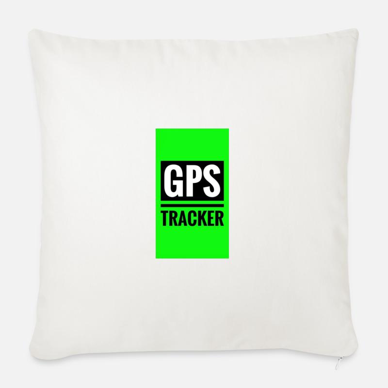 GPS-Tracking-ähnliches Design - Sofakissenbezug 45 x 45 cm - Naturweiß 