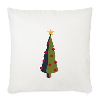 Weihnachtsbaum - Sofakissenbezug 45 x 45 cm - Naturweiß  - Vorne