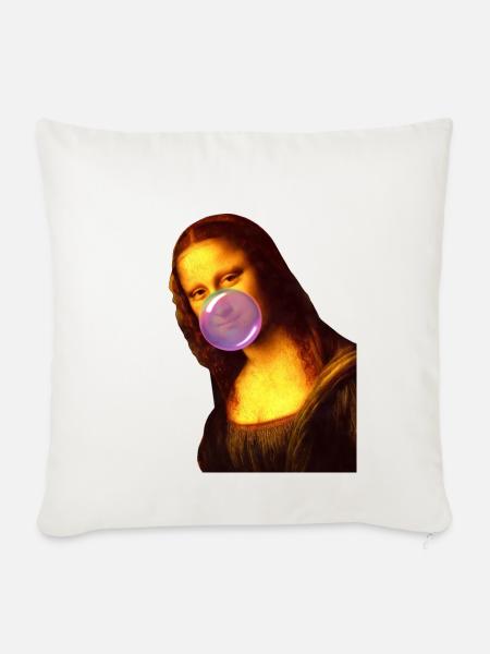 Mona Lisa Kaugummi Bubble - Sofakissenbezug 45 x 45 cm - Naturweiß