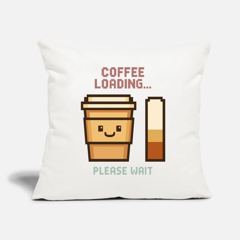 Coffee Loading Pixel Art - Morgenstart mit Charme Sofakissenbezug 45 x 45 cm