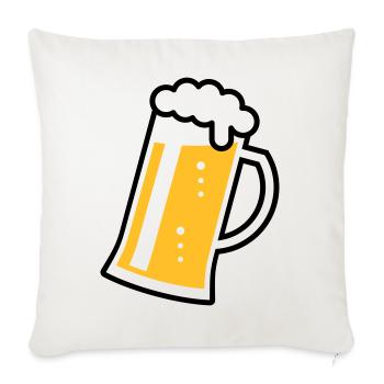 Maßkrug (bière / chope / verre à bière / R /// 2C) - Housse de coussin décorative 45 x 45 cm - blanc nature - Devant