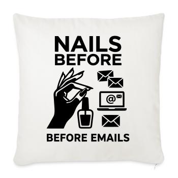 nails before mails - Sofa pillowcase 17,3'' x 17,3'' (45 x 45 cm) - natural white - Front