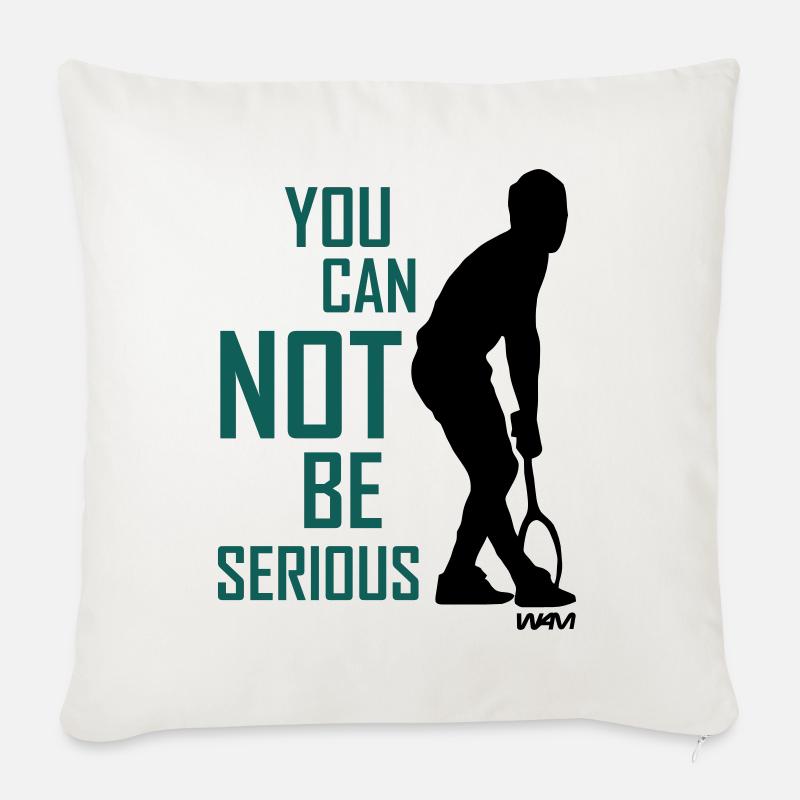 JOHN MC ENROE YOU CANNOT BE SERIOUS - Sofakissenbezug 45 x 45 cm - Naturweiß
