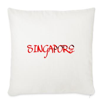 Singapore City-State Asia - Sofa pillowcase 17,3'' x 17,3'' (45 x 45 cm) - natural white - Front