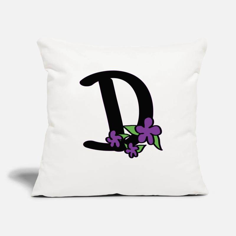 D comme dans assertif Housse de coussin décorative 45 x 45 cm